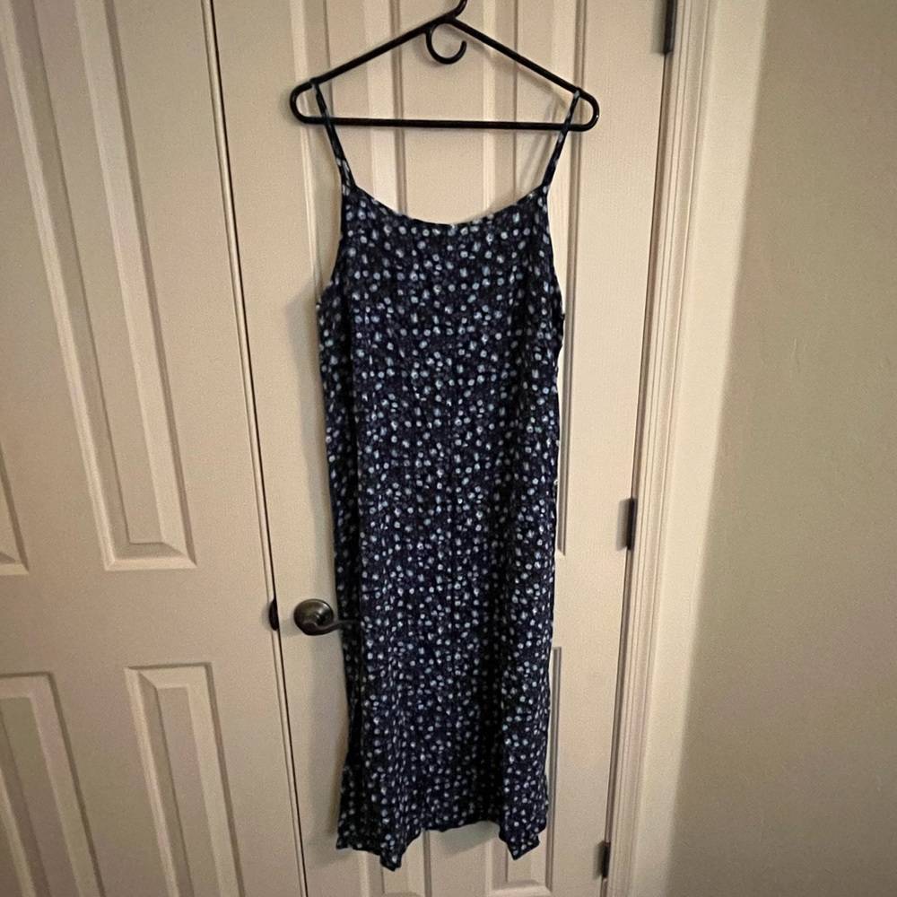 Simple summer dress. Rayon/cotton blend with spaghetti straps.